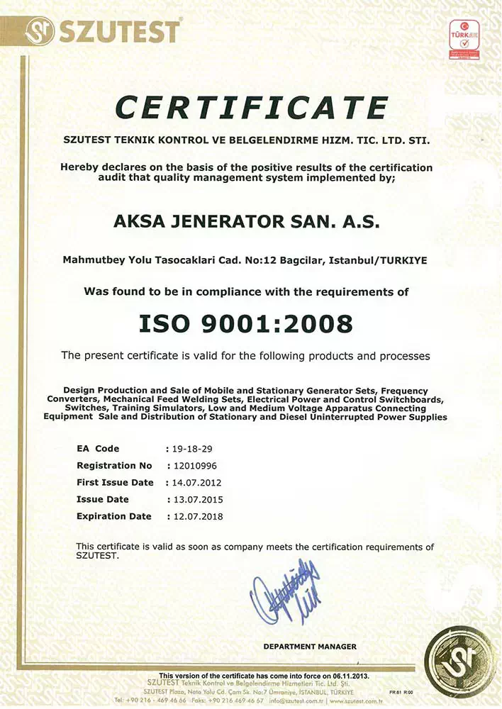 ISO certificate 2