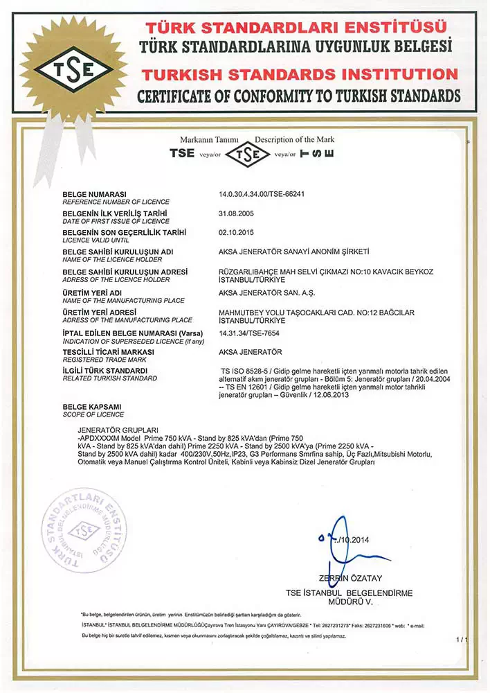 int certificate