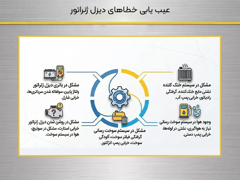 عیب یابی خطاهای دیزل ژنراتور