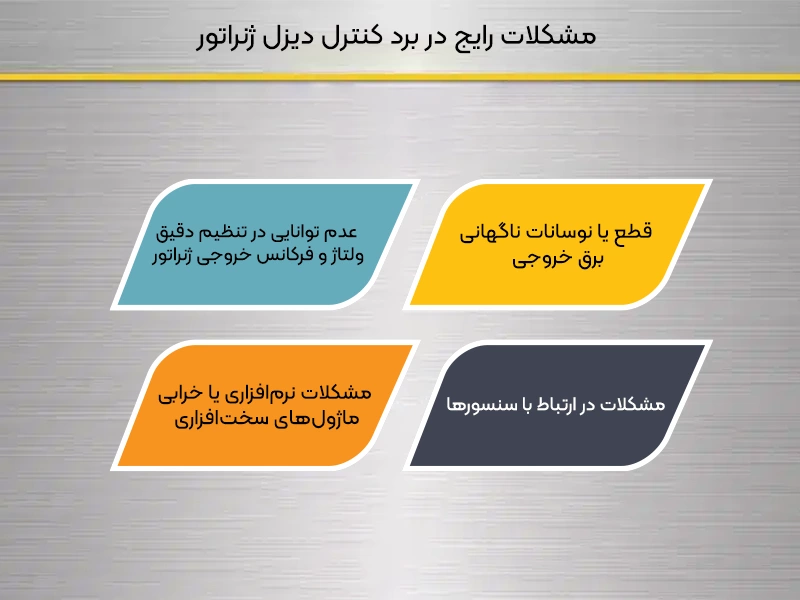 مشکلات رایج در برد کنترل دیزل ژنراتور